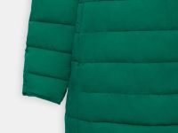 Утепленное полупальто с капюшоном