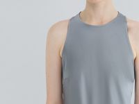 Сатиновое платье с американской проймой, Серый