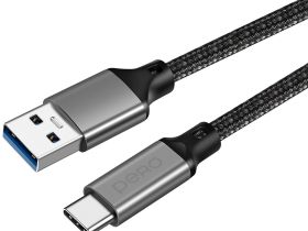 Кабель Pero DC-17 USB / USB-C 1 м Чёрный