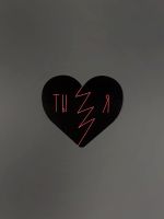 Открытка "Сердце Ты Я черная"
