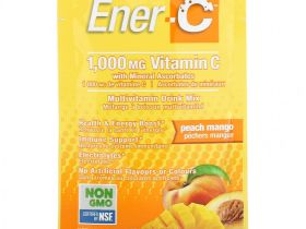 Ener-C, витамин C, смесь для приготовления мультивитаминного напитка со вкусом персика и манго, 1000 мг, 30 пакетиков, 9,64 г (0,3 унции) каждый