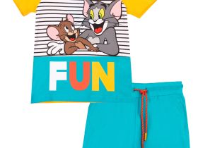 Комплект трикотажный для мальчиков: фуфайка (футболка), шорты