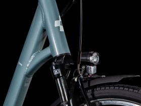 Женский велосипед Cube Town One Easy Entry, год 2025, цвет Серый-Белый, ростовка 18