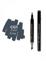 Маркер двухсторонний на спиртовой основе Sketchmarker Brush Цвет Прохладный серый 1