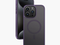 Чехол-накладка Keephone Magsafe Case для Apple iPhone 14 Pro Max пластиковый (фиолетовая рамка)