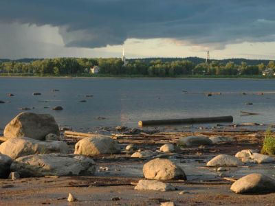 Лесопилка на реке Поньге