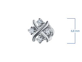 Пусеты из белого золота с бриллиантами э4701пс11191270