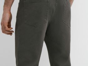 Базовые брюки Slim fit, Коричневый