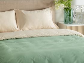 Постельное белье Smoke green & Cream