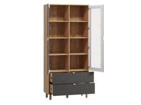 Витрина Теджонс 2-93x204 Деко Графитовый