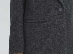 Пальто-пиджак из шерсти, Серый