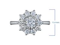 Классическое кольцо из белого золота э0912кц04202940_white