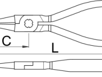 Съёмник внутренних стопорных колец с прямыми концами Unior 536PLUS/1DP (12-25 мм)