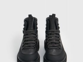 Ботинки из натуральной кожи, Черный