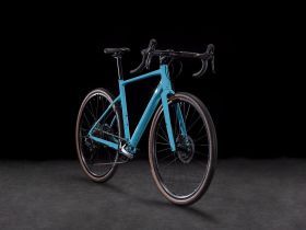 Шоссейный велосипед Cube Nuroad Pro, год 2025, цвет Голубой-Черный, ростовка 21