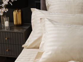 Постельное белье Экрю, страйп-сатин 40156