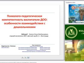 Вебинар "Психолого-педагогическая компетентность воспитателя ДОО: особенности взаимодействия с дошкольниками"