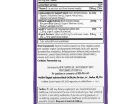 New Chapter, Immune Defense, витамин C и бузина, 30 вегетарианских таблеток