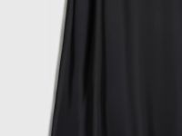 Атласная юбка миди А-силуэта, Черный