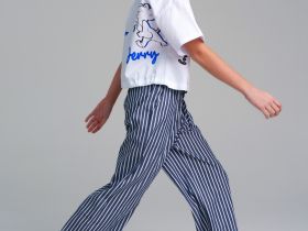 Брюки текстильные для девочек