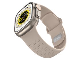Ремешок WiWU Comf Secur для Apple Watch 44/45/46/49mm силикон (Wi-WB201) (белый)