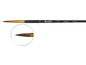 Кисть колонок №11 круглая Roubloff "1117" длинная ручка, матовая