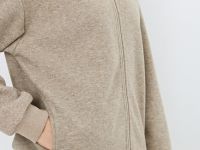 Утеплённая толстовка на молнии, Бежевый