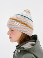 Шапка вязаная Veya Colorful Stripes