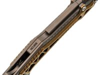 Складной нож Nimo Knives Divinity Tree, сталь M390, рукоять титан, серый/золотой