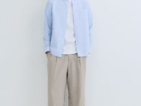 Рубашка из ткани оксфорд, Голубой