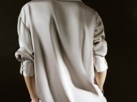 Сатиновая блузка, Бежевый