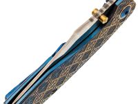 Складной нож Assassin knives Mini Rex, сталь Elmax/Damascus, рукоять титан