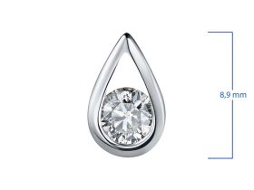 Классическая подвеска из белого золота с бриллиантом э4701пд06200853