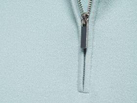 Джемпер с воротником поло на молнии, Зеленый