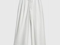 Широкие льняные брюки, Бежевый