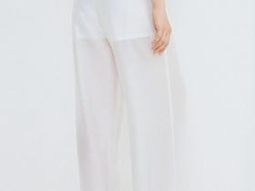 Брюки из полупрозрачной ткани, Белый