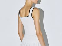 Вязаный топ с контрастной отделкой, Белый