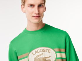 Мужской свитшот Lacoste свободного кроя унисекс