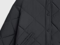 Стёганая куртка с капюшоном, Черный