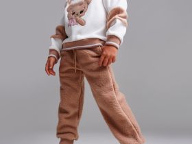 Комплект трикотажный для девочек: толстовка, брюки для эпизодической носки