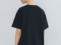 Футболка с цветочным принтом, Черный