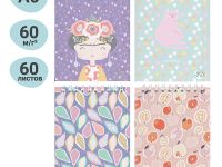 Блокнот на гребне MESHU "Art dream" А6 60 л., пластиковая обложка