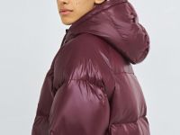 Пуховик с натуральным утеплителем, Фиолетовый