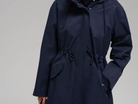 Короткий плащ из твила