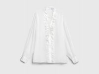 Блузка с рюшами, Белый