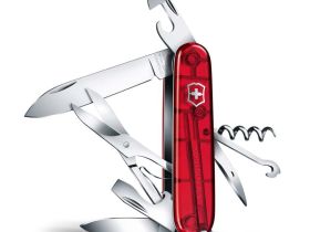 Нож перочинный Victorinox Climber, сталь X55CrMo14, рукоять Cellidor®, полупрозрачный красный, 14 функций, 91мм