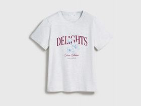 Футболка с принтом, Серый