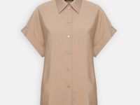 Блузка свободного кроя с коротким рукавом