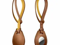 Брелок Wiwu Calfskin Bag Charm для Apple AirTag кожаный (коричневый)