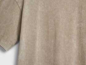 Базовая футболка с эффектом стирки, Бежевый